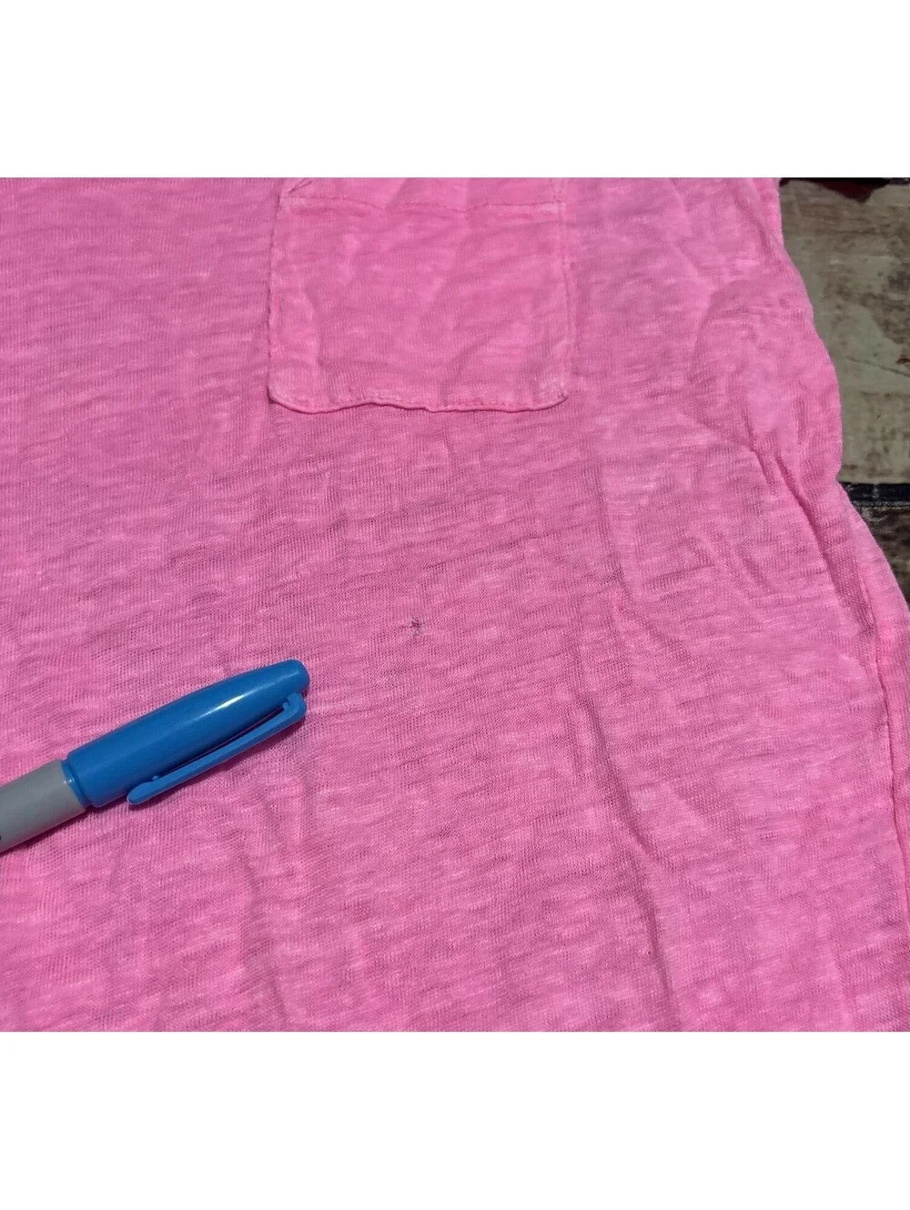 J Crew Top Womens XS Linen Tunic Pink Short Sleeve Pocket